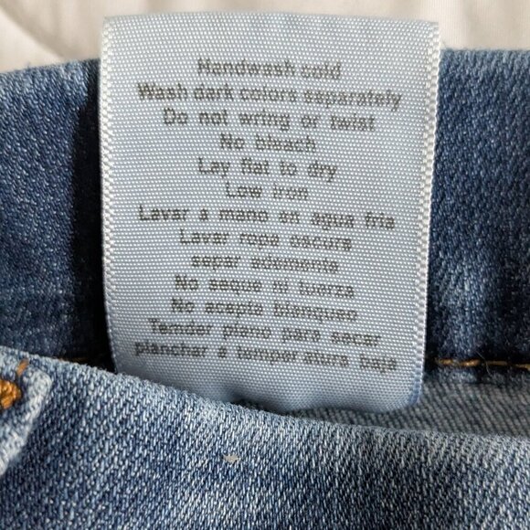 Judy Blue Jeans Women's 32 Blue Boyfriend Pull on Denim Destroyed Jegging Relax - Picture 13 of 16